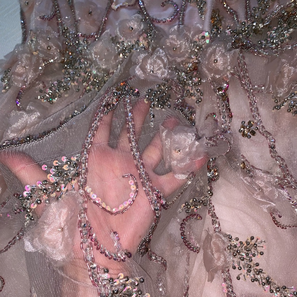 Mac Duggal Couture blush beaded dress - Picture 8 of 8